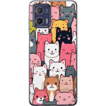 Mobiele hoes voor Motorola Moto G73 met Kattenpatroon ontwerp