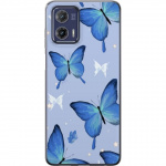 Mobiele hoes voor Motorola Moto G73 met Blauwe vlinders ontwerp