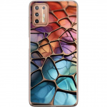 Mobiele hoes voor Motorola Moto G9 Plus met Metallic patroon ontwerp