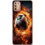 Mobiele hoes voor Motorola Moto G9 Plus met Voetbal ontwerp