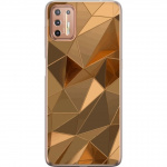 Mobiele hoes voor Motorola Moto G9 Plus met 3D Goud ontwerp