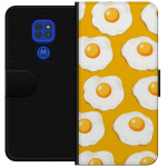 Portemonnee-hoesje voor Motorola Moto G9 Play met Gebakken ei ontwerp