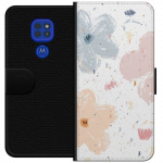 Portemonnee-hoesje voor Motorola Moto G9 Play met Bloemen ontwerp