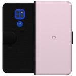 Portemonnee-hoesje voor Motorola Moto G9 Play met Hart ontwerp
