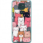 Mobiele hoes voor Motorola Moto G9 Play met Kattenpatroon ontwerp