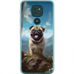 Mobiele hoes voor Motorola Moto G9 Play met Blije Hond ontwerp