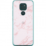 Mobiele hoes voor Motorola Moto G9 Play met Roze Hart ontwerp