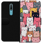Portemonnee-hoesje voor Nokia 2.4 met Kattenpatroon ontwerp