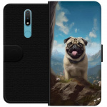 Portemonnee-hoesje voor Nokia 2.4 met Blije Hond ontwerp