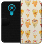 Portemonnee-hoesje voor Nokia 3.4 met Glasachtig ontwerp