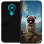 Portemonnee-hoesje voor Nokia 3.4 met Blije Hond ontwerp