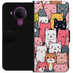 Portemonnee-hoesje voor Nokia 5.4 met Kattenpatroon ontwerp