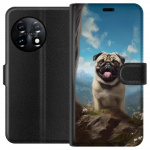 Portemonnee-hoesje voor OnePlus 11 met Blije Hond ontwerp
