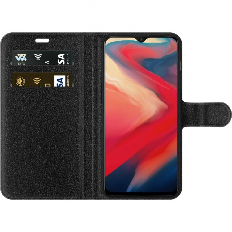 Portemonnee-hoesje voor OnePlus 6T met Bloemen ontwerp