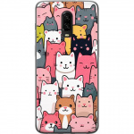 Mobiele hoes voor OnePlus 6T met Kattenpatroon ontwerp