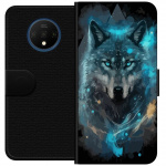 Portemonnee-hoesje voor OnePlus 7T met Wolf ontwerp
