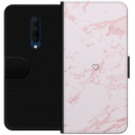 Portemonnee-hoesje voor OnePlus 7T Pro met Roze Hart ontwerp