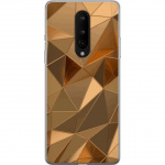 Mobiele hoes voor OnePlus 8 met 3D Goud ontwerp