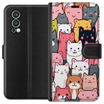 Portemonnee-hoesje voor OnePlus Nord 2 5G met Kattenpatroon ontwerp
