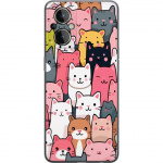 Mobiele hoes voor OnePlus Nord N20 5G met Kattenpatroon ontwerp
