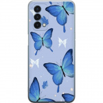 Mobiele hoes voor OnePlus Nord N200 5G met Blauwe vlinders ontwerp