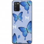 Mobiele hoes voor Samsung Galaxy A02s met Blauwe vlinders ontwerp