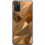 Mobiele hoes voor Samsung Galaxy A02s met 3D Goud ontwerp