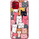 Mobiele hoes voor Samsung Galaxy A03 met Kattenpatroon ontwerp