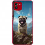 Mobiele hoes voor Samsung Galaxy A03 met Blije Hond ontwerp