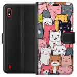 Portemonnee-hoesje voor Samsung Galaxy A10 met Kattenpatroon ontwerp