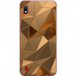Mobiele hoes voor Samsung Galaxy A10 met 3D Goud ontwerp