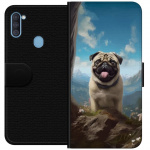 Portemonnee-hoesje voor Samsung Galaxy A11 met Blije Hond ontwerp