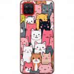 Mobiele hoes voor Samsung Galaxy A12 met Kattenpatroon ontwerp