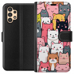 Portemonnee-hoesje voor Samsung Galaxy A13 met Kattenpatroon ontwerp