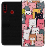 Portemonnee-hoesje voor Samsung Galaxy A20s met Kattenpatroon ontwerp