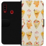 Portemonnee-hoesje voor Samsung Galaxy A20s met Glasachtig ontwerp Portemonnee-hoesje voor Samsung Galaxy A20s met Glasachtig ontwerp