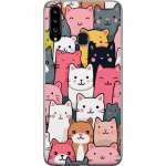 Mobiele hoes voor Samsung Galaxy A20s met Kattenpatroon ontwerp