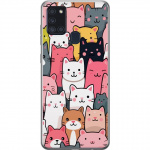 Mobiele hoes voor Samsung Galaxy A21s met Kattenpatroon ontwerp