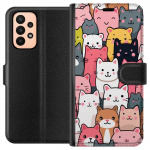 Portemonnee-hoesje voor Samsung Galaxy A23 met Kattenpatroon ontwerp