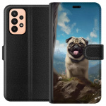 Portemonnee-hoesje voor Samsung Galaxy A23 met Blije Hond ontwerp Portemonnee-hoesje voor Samsung Galaxy A23 met Blije Hond ontwerp
