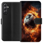 Portemonnee-hoesje voor Samsung Galaxy A24 4G met Voetbal ontwerp