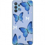 Mobiele hoes voor Samsung Galaxy A32 5G met Blauwe vlinders ontwerp