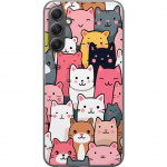 Mobiele hoes voor Samsung Galaxy A35 met Kattenpatroon ontwerp