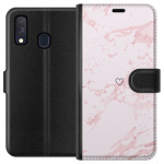 Portemonnee-hoesje voor Samsung Galaxy A40 met Roze Hart ontwerp Portemonnee-hoesje voor Samsung Galaxy A40 met Roze Hart ontwerp