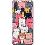 Mobiele hoes voor Samsung Galaxy A40 met Kattenpatroon ontwerp