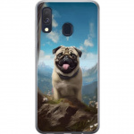Mobiele hoes voor Samsung Galaxy A40 met Blije Hond ontwerp