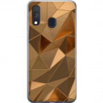 Mobiele hoes voor Samsung Galaxy A40 met 3D Goud ontwerp