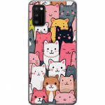 Mobiele hoes voor Samsung Galaxy A41 met Kattenpatroon ontwerp
