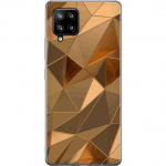 Mobiele hoes voor Samsung Galaxy A42 5G met 3D Goud ontwerp