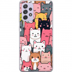 Mobiele hoes voor Samsung Galaxy A52s 5G met Kattenpatroon ontwerp